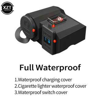 Multifunkční zásuvka 12V a USB nabíječka pro motorku