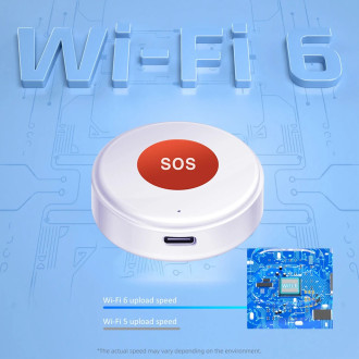 Tuya WiFi přenosné SOS tlačítko pro seniory