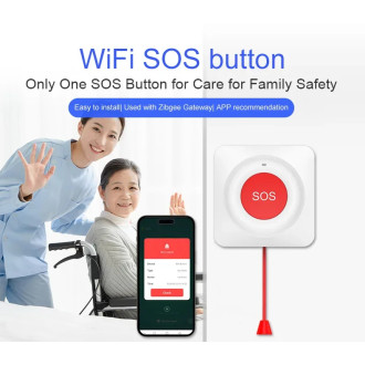 WiFi přenosné SOS tlačítko pro seniory nástěné
