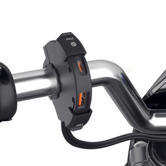 Nabíječka USB-C USB QC 18W na motorku uchycení na řidítka