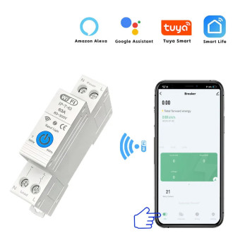 Wifi relé stykač na DIN lištu TUYA - 63A