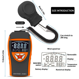 8801C Digitální Luxmetr – Měřič osvětlení