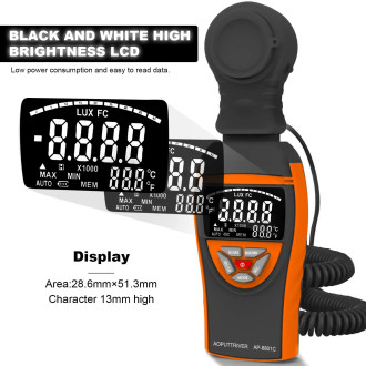 8801C Digitální Luxmetr – Měřič osvětlení