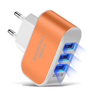 USB nabíječka do sítě 3x USB 3,1A