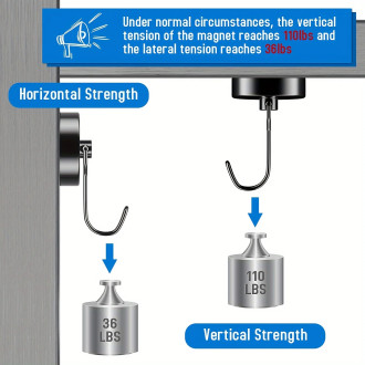 Neodymový magnetický otočný háček černý XL 32mm