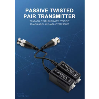 Video balun pasivní převodník koaxiálního kabelu BNC/UTP