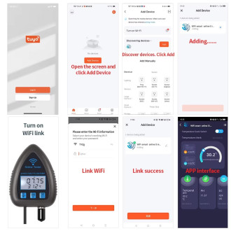 Tuya WiFi inteligentní tester kvality vody 5v1 – pH, EC, S.G., sůl, teplota