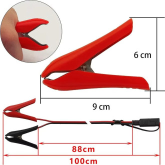 Kabel s klipy typu krokodýl konektor SAE 100cm