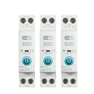 Wifi relé stykač na DIN lištu TUYA - 63A