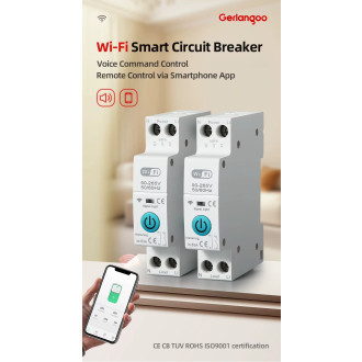 Wifi relé stykač na DIN lištu TUYA - 63A