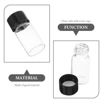 Čirá skleněná lahvička se šroubovacím uzávěrem a plastovou zátkou 3 ml