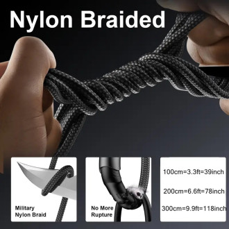 USB kabel oplétaný nylon Lightning pro iPhone