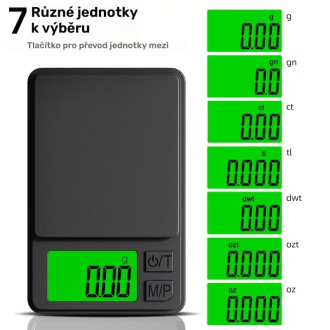 Setinková digitální váha 200g přesnost 0,01g
