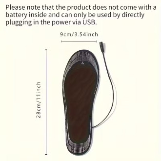 USB vyhřívané vložky do bot velikost L