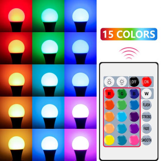 6W E14 RGB LED Žárovka 16 Barev - Dálkové ovládání