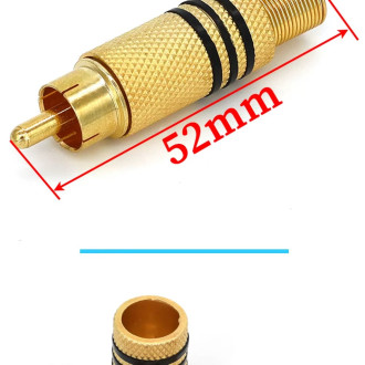 Zlacený konektor Cinch (RCA) pro koaxiální kabel