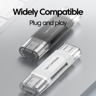 Multifunkční čtečka karet 4v1 USB Type-C (SD / TF) + USB 2.0