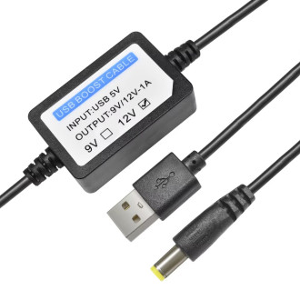Měnič napětí 5V USB na DC 12V  konektor 5,5x2,1mm