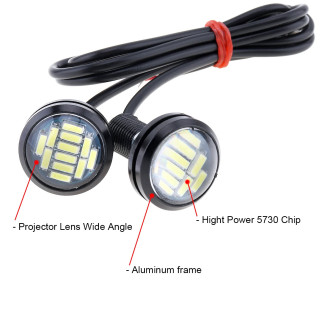 Sada 2ks DRL LED denní svícení pro motorky EAGLE EYE