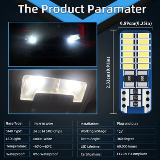 LED žárovka T10 W5W 24x 2014SMD