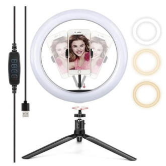 LED kruhové světlo 32 cm Selfie TikTok s držákem a stativem