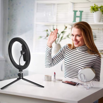 LED kruhové světlo 32 cm Selfie TikTok s držákem a stativem