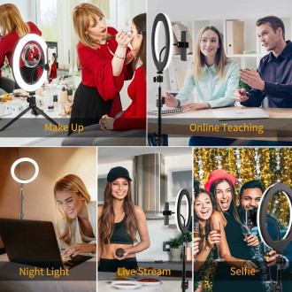 LED kruhové světlo 32 cm Selfie TikTok s držákem a stativem