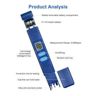TDS tester kvality vody – digitální měřič rozpuštěných látek