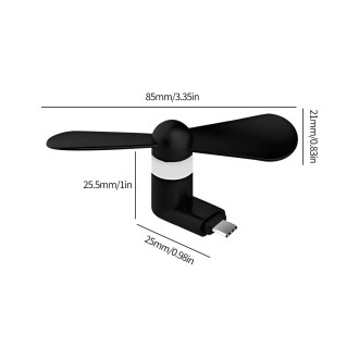 Mini USB-C ventilátor pro mobilní telefon
