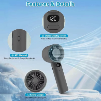 Přenosný ruční ventilátor M11 s digitálním displejem