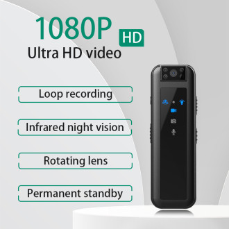 Mini HD 1080P přenosná kamera s nočním viděním, zvukovým záznamem a klipem