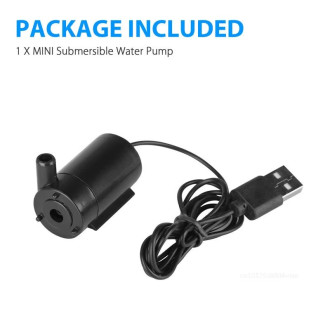 Mini ponorné čerpadlo DC 3–5 V, 120 l/h s USB